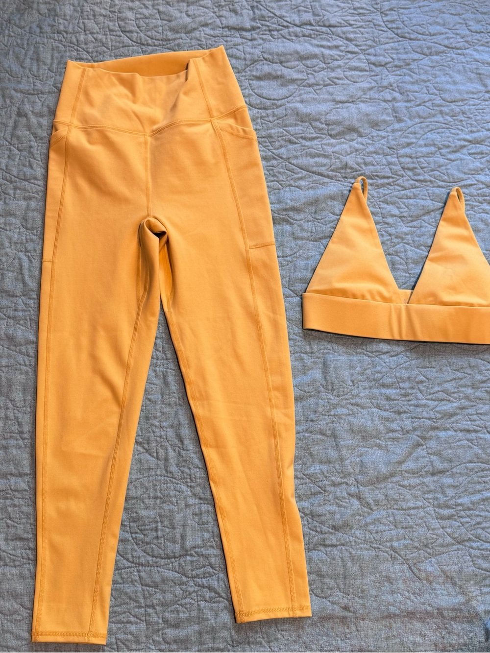 High-Waist Mustard Yellow Women's Leggings - Brand Not Specified